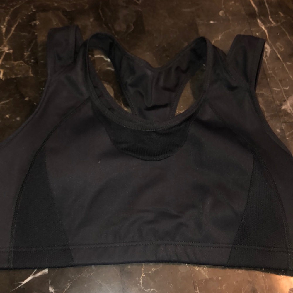 Black high impact sports bra